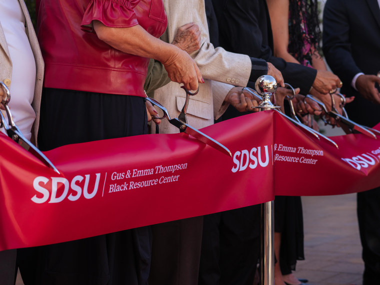 The dedication ceremony to name San Diego State University’s Black Resource Center after Emma and Gus.