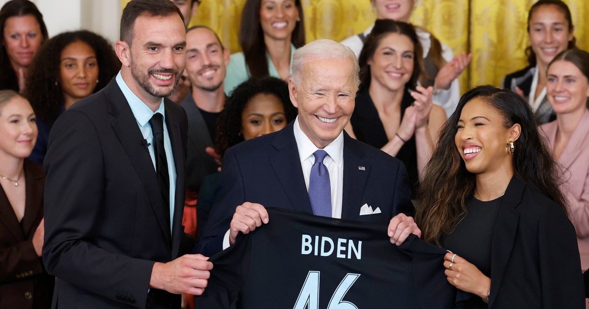 For the first time, White House welcomes National Women’s Soccer League champions