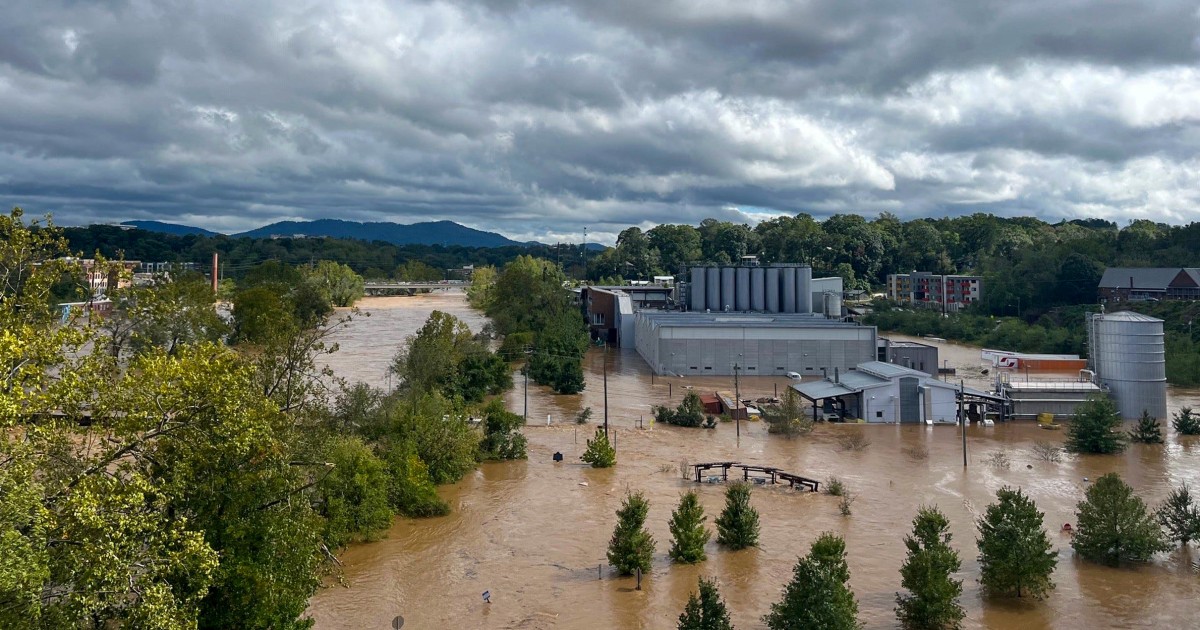 Historic North Carolina village under water after devastating damage from Helene