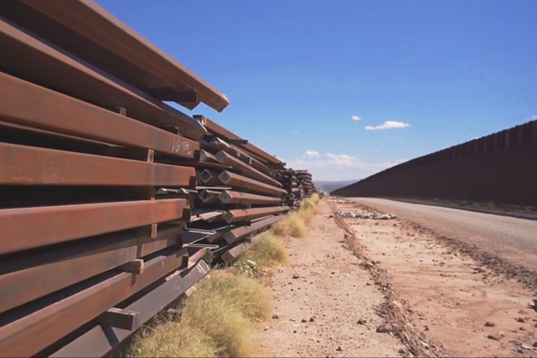 unfinished border wall