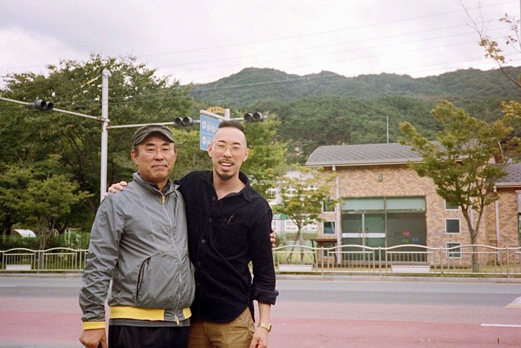 Robert Calabretta, right, and his biological father, Lee Sung-soo smiling 