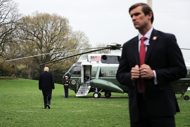 President Donald Trump Departs White House For Border Trip secret service protection