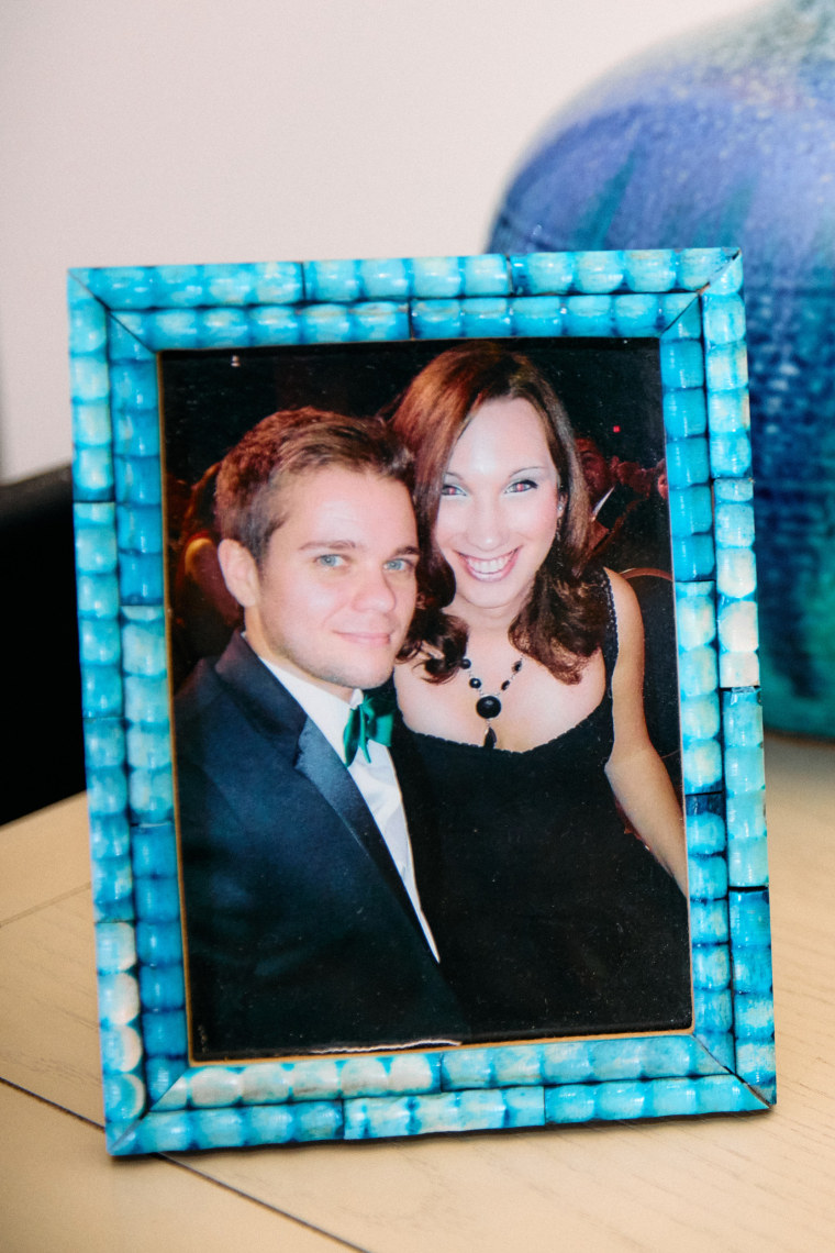 A framed photo of Andrew and Sarah