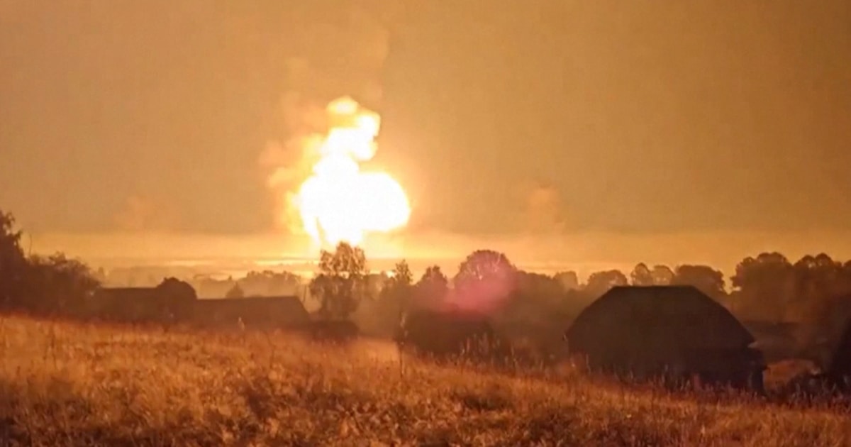 Ukraine drone attacks Russian ammo depot in Toropets, Tver