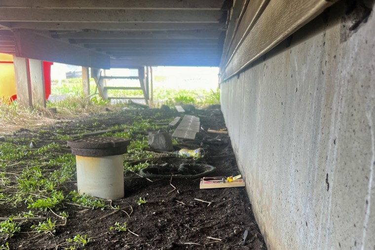 A rat trap that was placed under a residential building on St. Paul Island, Alaska, after a resident reported an alleged sighting in a photo provided in June.