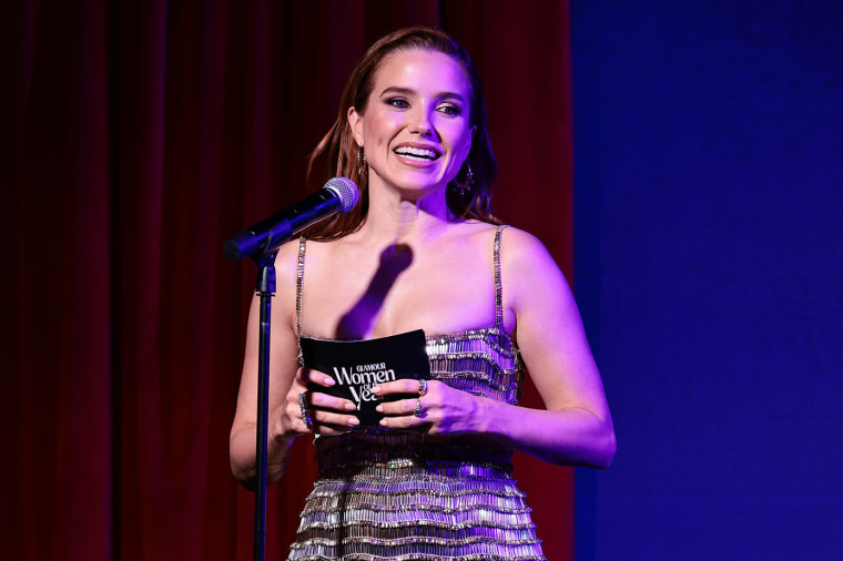 Sophia Bush speaks at "Glamour Women of the Year" on Oct. 8, 2024.