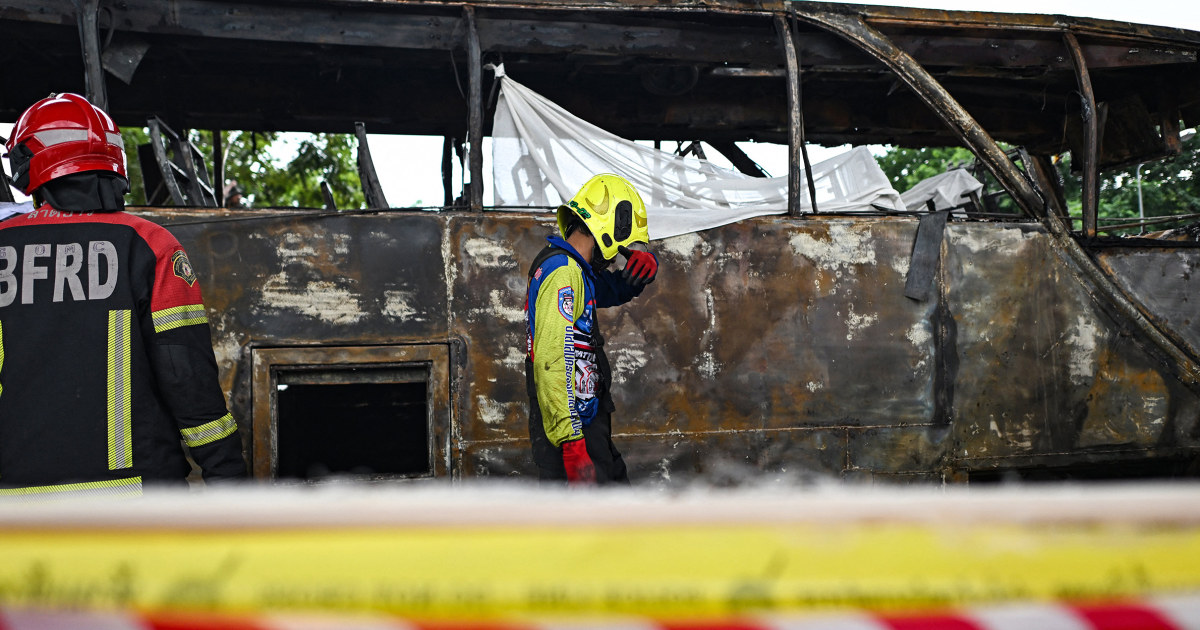 25 feared dead after school bus catches fire in Thailand