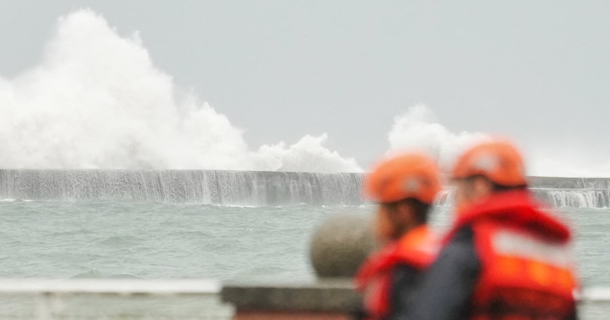 Taiwan shuts down as Typhoon Krathon brings torrential rain