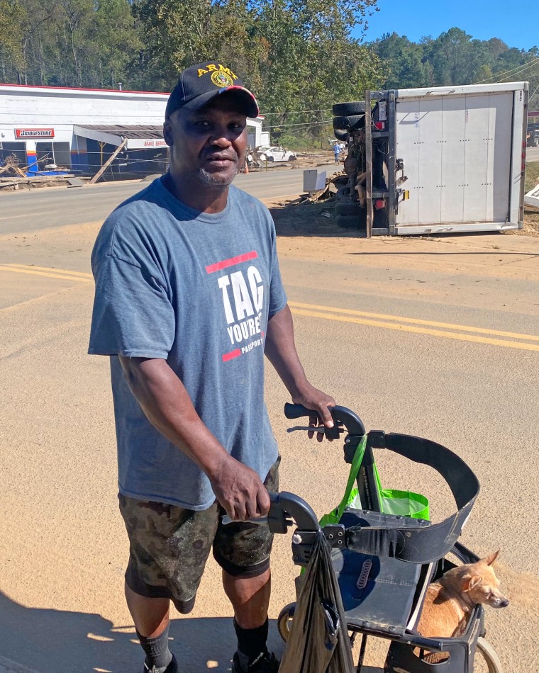 Robert Starks says the water in his toilet is the only fresh water he has left in his apartment.