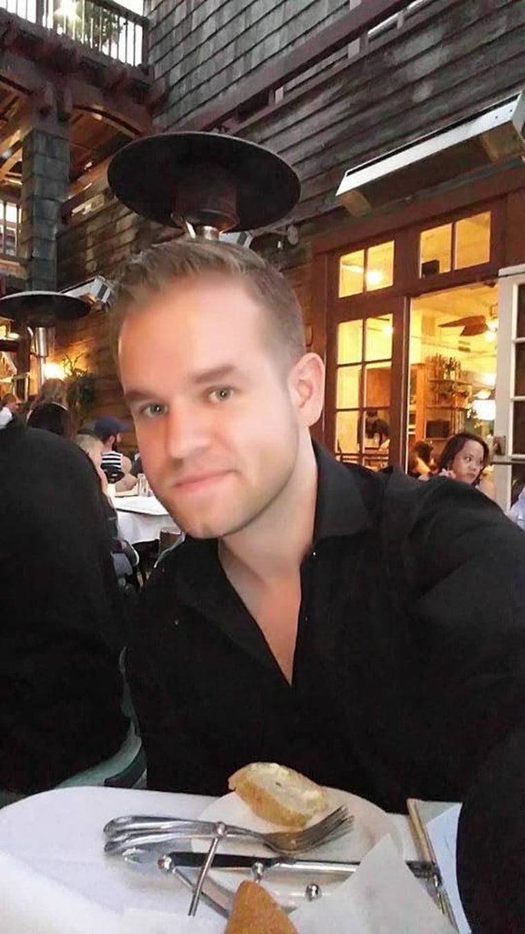 Man sitting at an outdoor restaurant