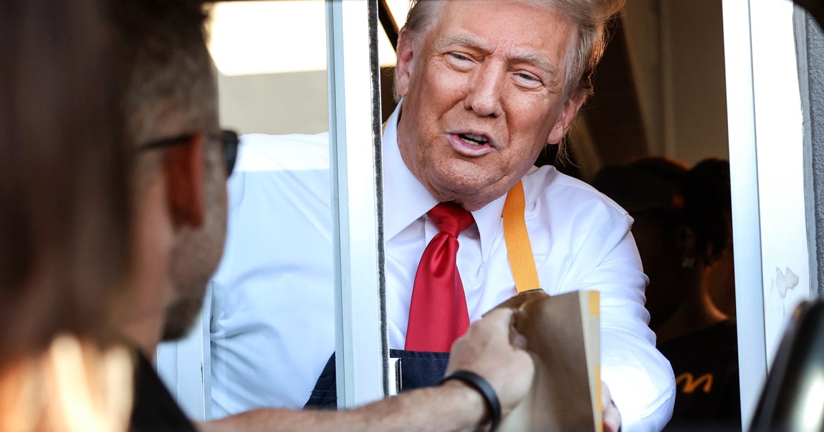 Trump tries to troll Harris by serving french fries at McDonald’s