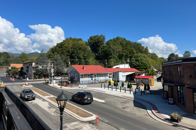 Floodwaters receded quickly this week from downtown Bryson City, N.C.