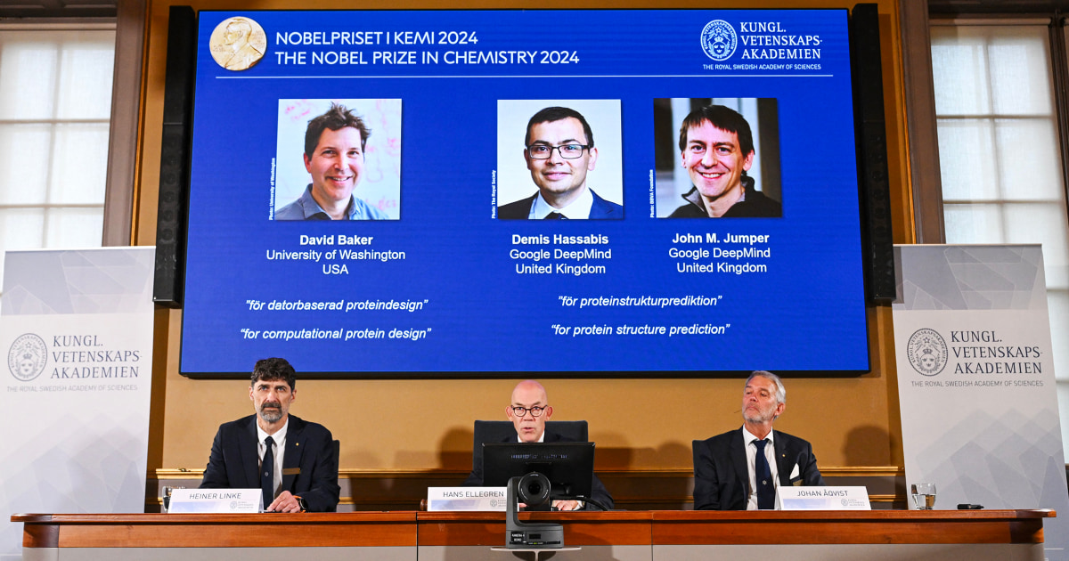 Baker, Hassabis, Jumper win 2024 Nobel Prize in Chemistry