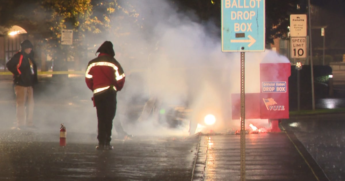 Ballot drop boxes set on fire in Portland, Ore., and Vancouver, Wash.