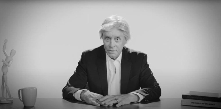 Michael Douglas – or is it? – in the new public service campaign warning of election disinformation. 