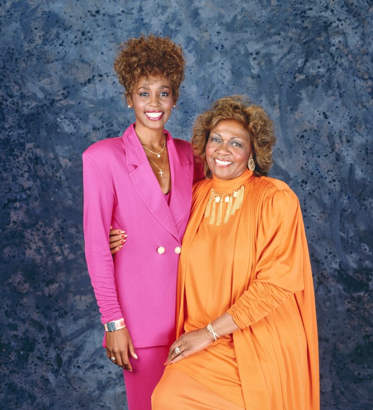 Whitney Houston and Cissy Houston pose for a photo