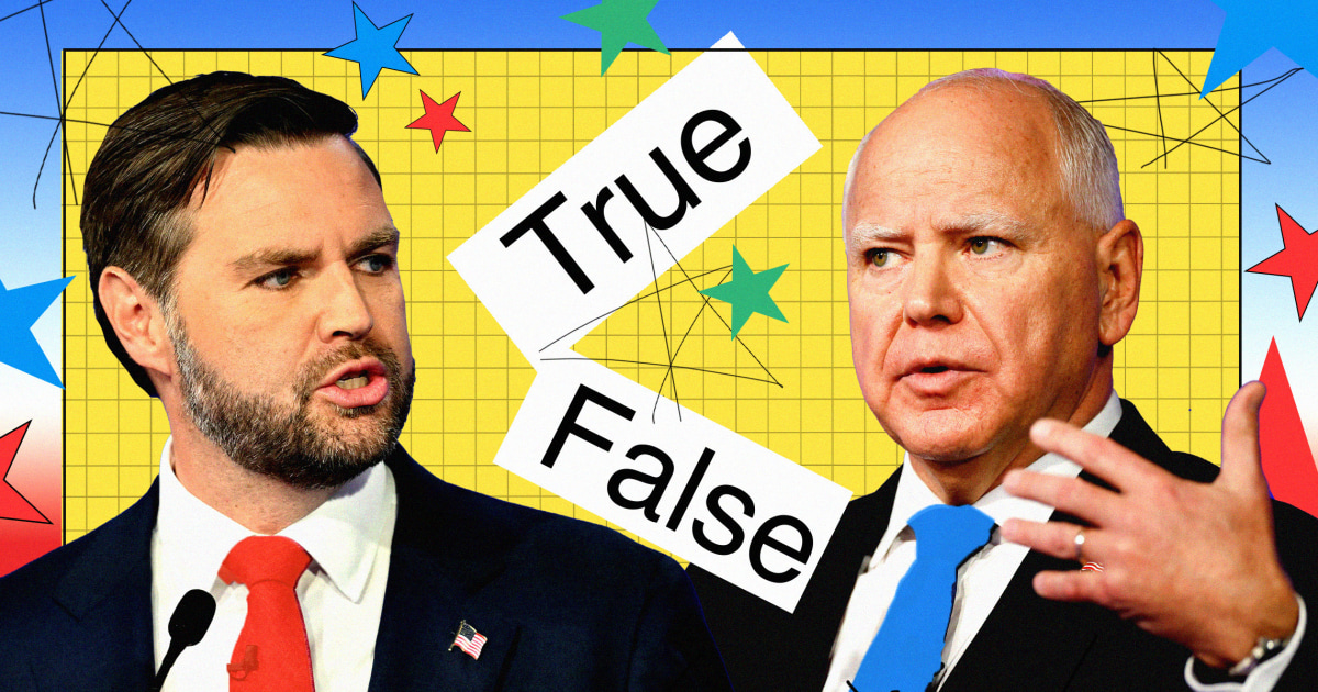 Fact-checking the vice presidential debate between Vance and Walz