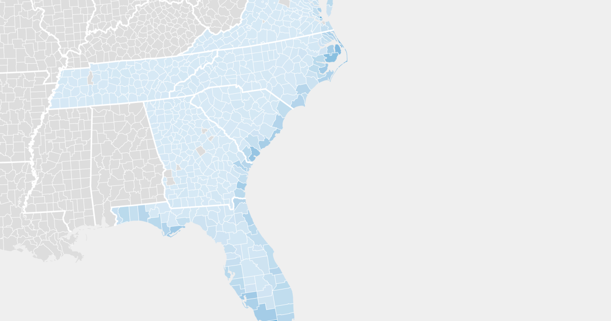 Flood insurance coverage in counties hit by Hurricane Helene