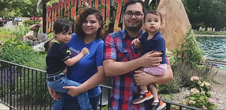 Zoraida Bartolomei, Alberto Rolon and their two young boys.