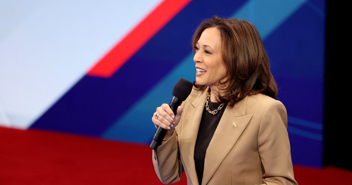 Kamala Harris points to California experience and criticizes Trump when asked how she would differ from Biden on border policy