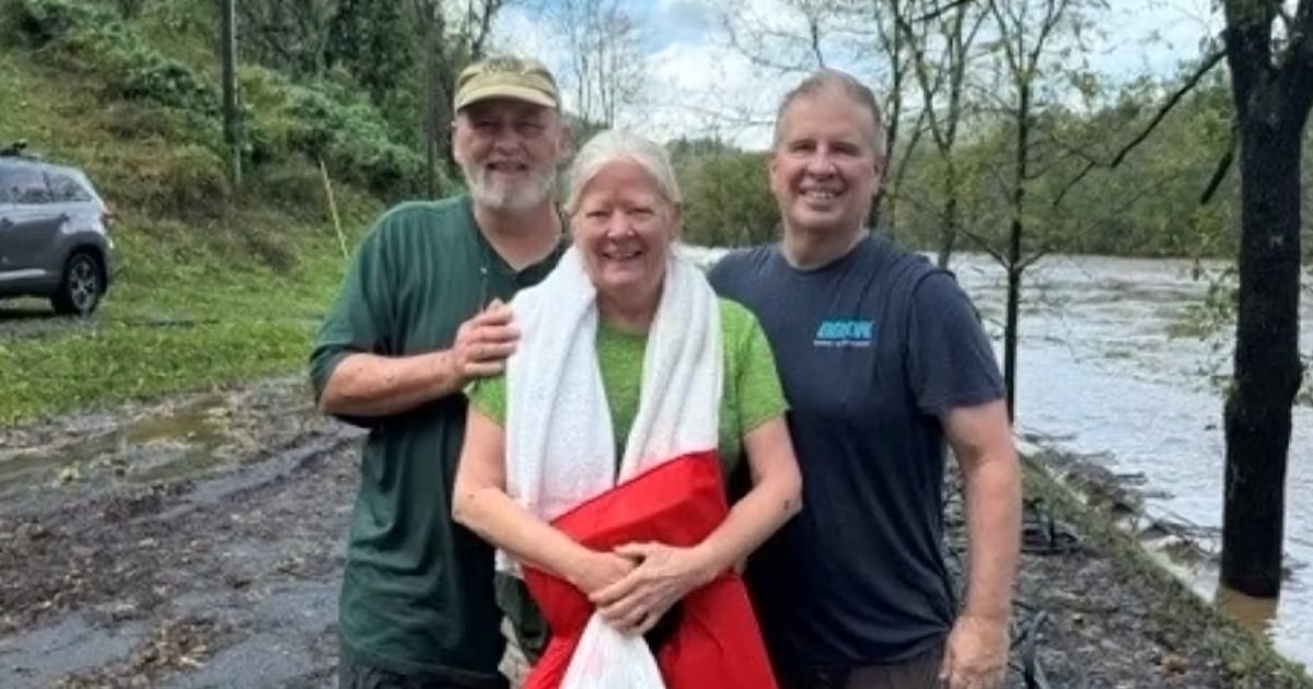 North Carolina man jumps into Helene flood waters to save trapped woman