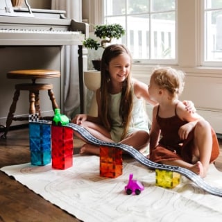 MAGNA-TILES Downhill Duo 40-Piece Magnetic Construction Set