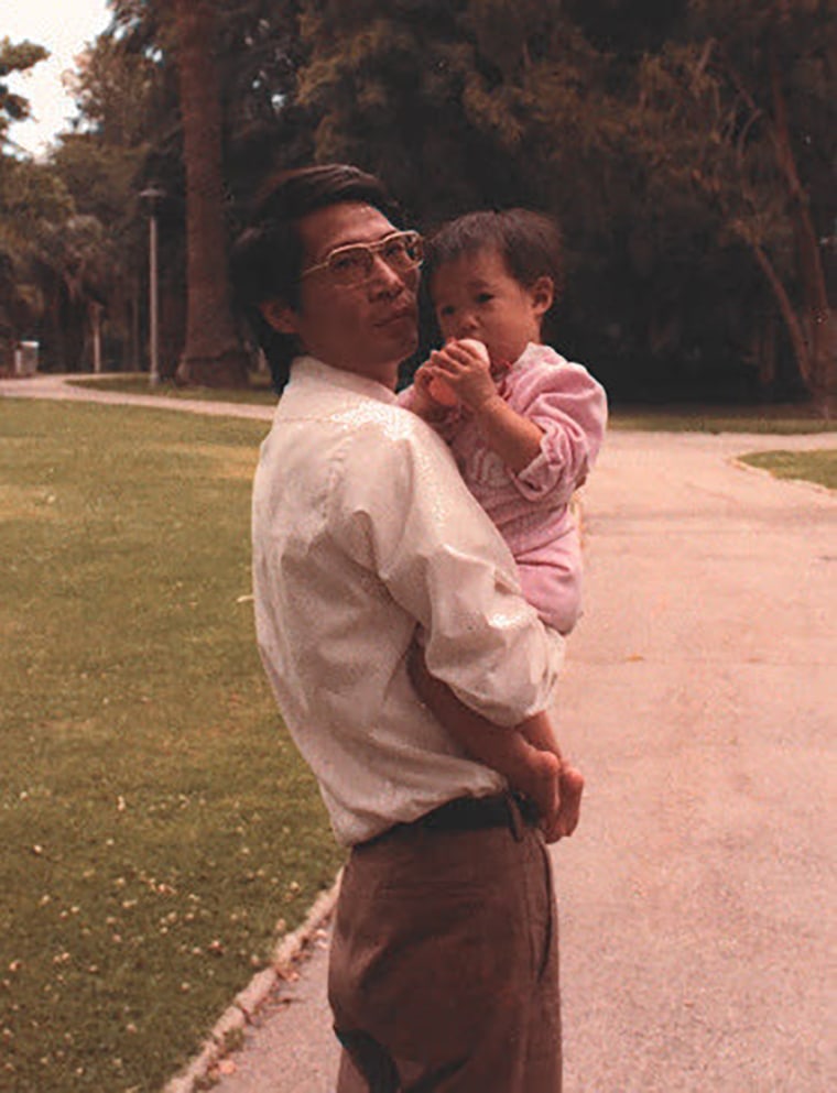 American pastor David Lin and his daughter Alice in 1984.