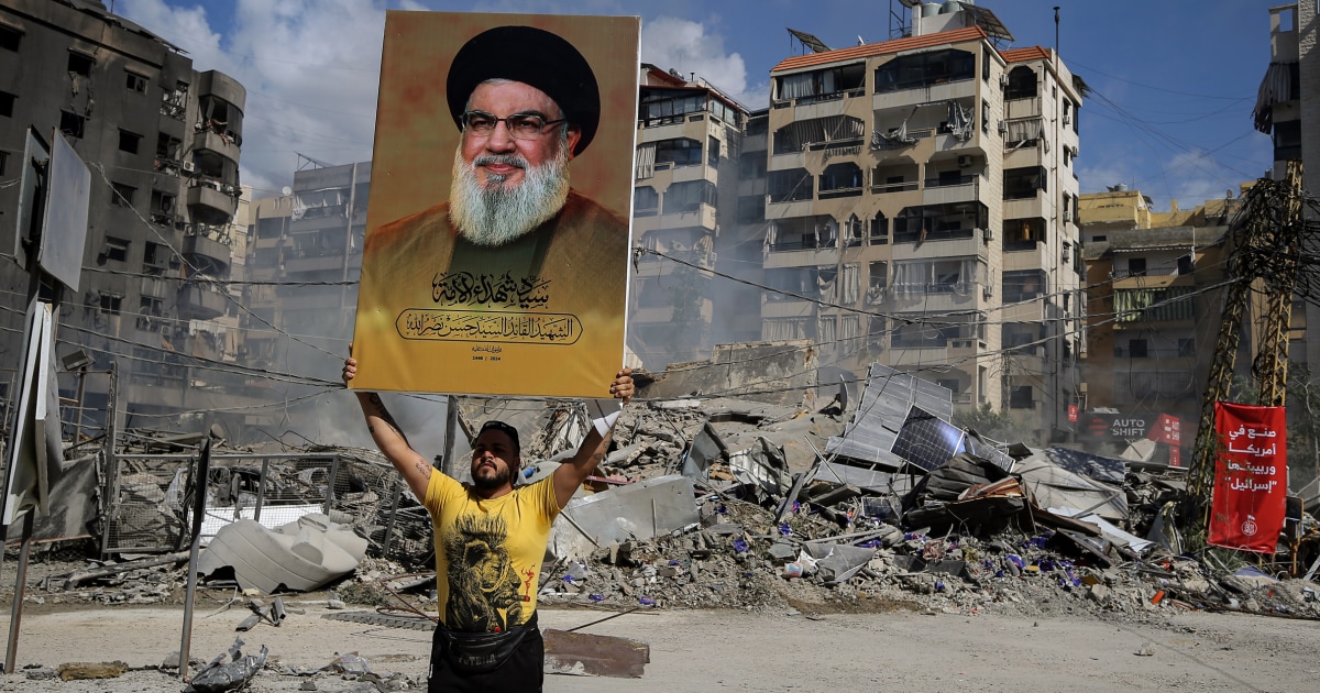 Strikes hit Hezbollah in Beirut’ Supreme leader to speak as Tehran mourns Nasrallah