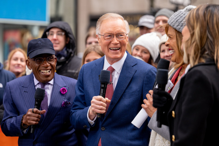 Chuck Scarborough, center, with Al Roker, Hoda Kotb and Savannah Guthrie in March.